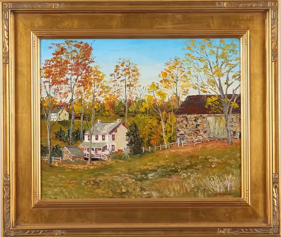 Appraisal: Heckler Plains Farmstead Lower Salford Pennsylvania oil on canvas x