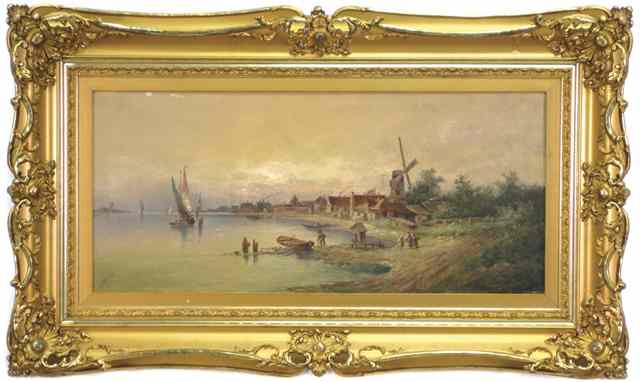 Appraisal: OTTO WITTE OIL ON CANVAS Dutch th century Dutch village