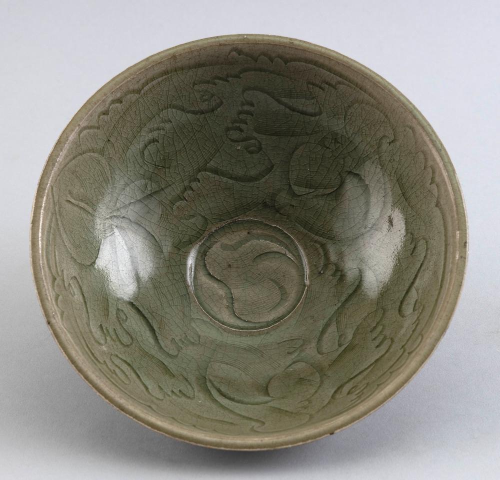 Appraisal: CHINESE LONGQUAN CELADON PORCELAIN BOWL LATE TH CENTURY HEIGHT DIAMETER