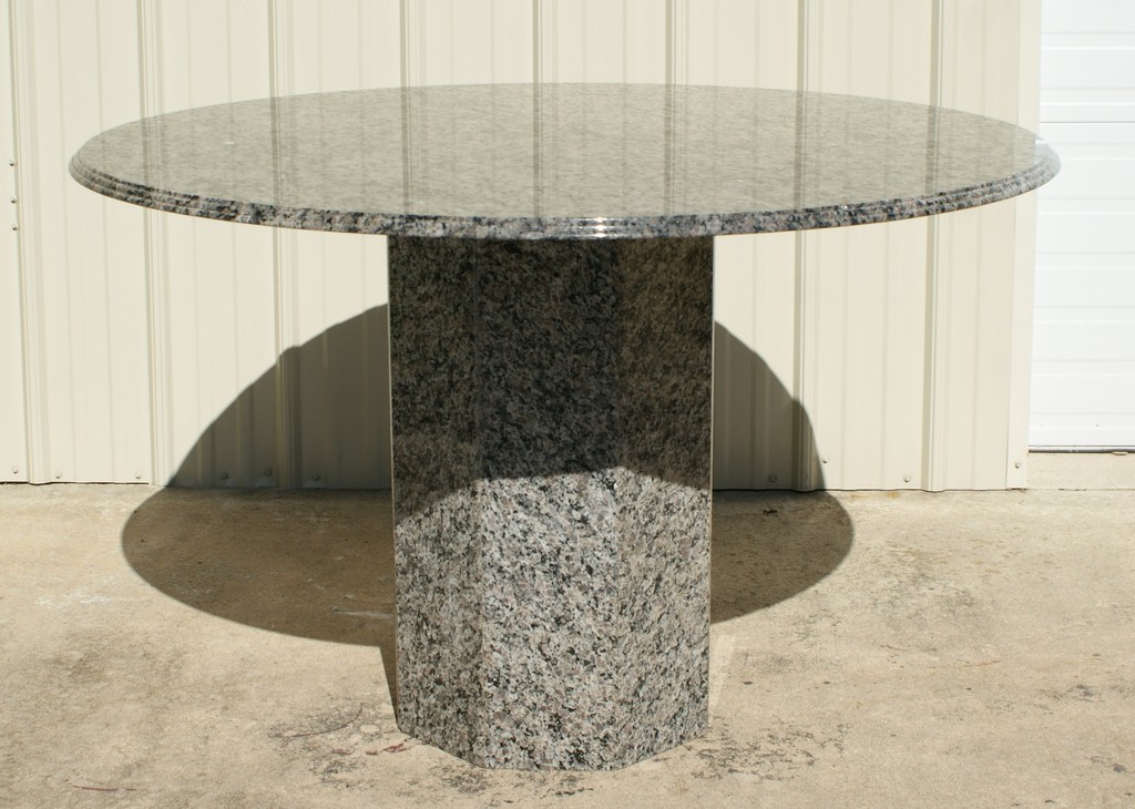 Appraisal: Round Granite Table Octagonal pedestal base diameter