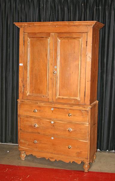 Appraisal: A Neoclassical style pine armoire late th early th century