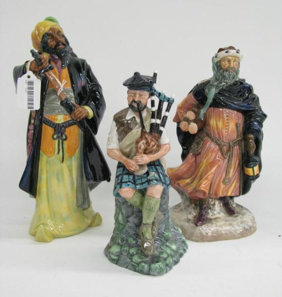 Appraisal: Group of three Royal Doulton figures including Bluebeard HN ''