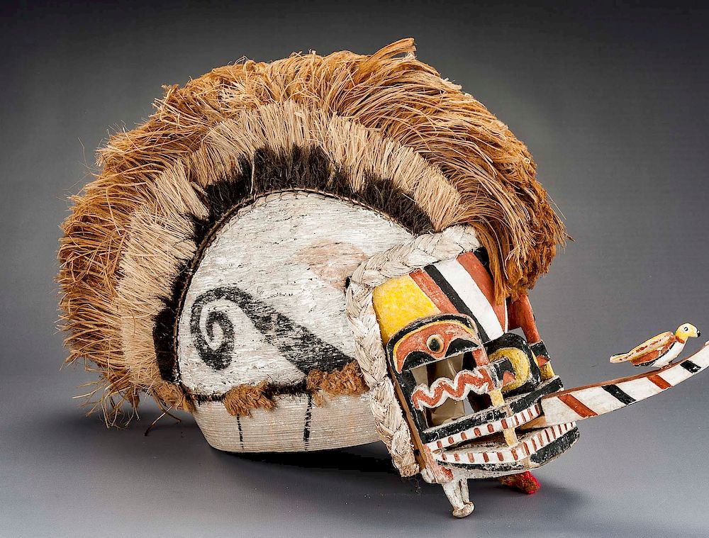 Appraisal: Papua New Guinea Rain Dance Mask DESCRIPTION Papua New Guinea