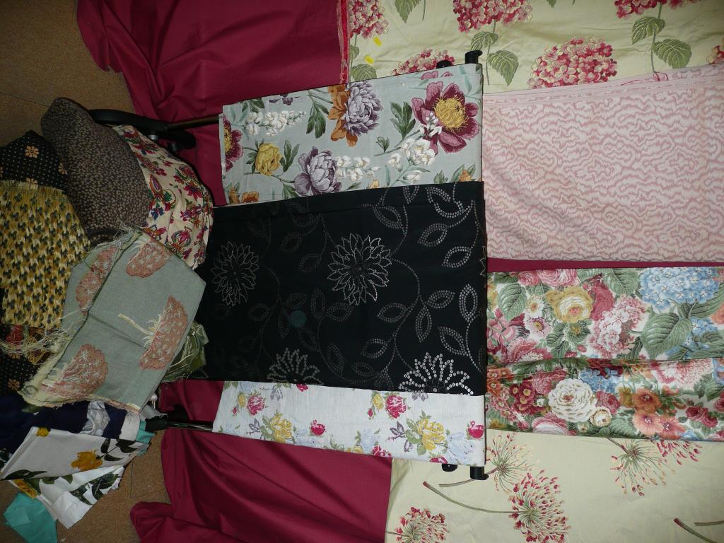 Appraisal: One large box of vintage and modern fabrics Varying lengths