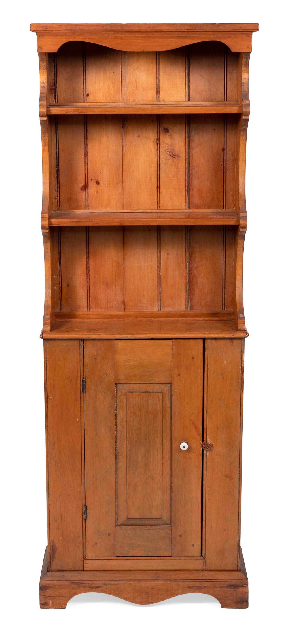 Appraisal: ONE-PART CHIMNEY CUPBOARD LAST HALF OF TH CENTURY HEIGHT WIDTH