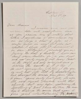 Appraisal: Custer George A - Autograph Letter Signed West Point New