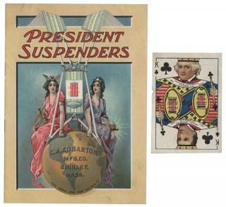 Appraisal: Three President Suspenders Advertising Items Shirley Mass The C-A-Edgarton Manufacturing