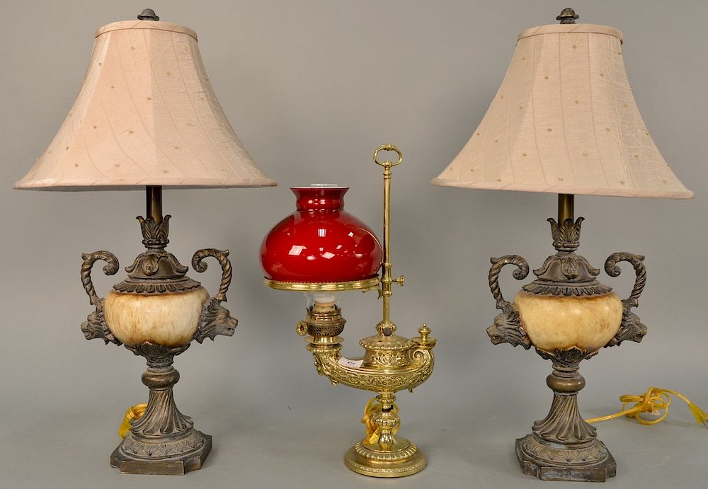 Appraisal: Group of six table lamps some possibly Maitland Smith one