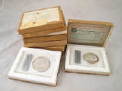 Appraisal: Seven Brittania Commemorative Society fine silver medallions Each medallion approx