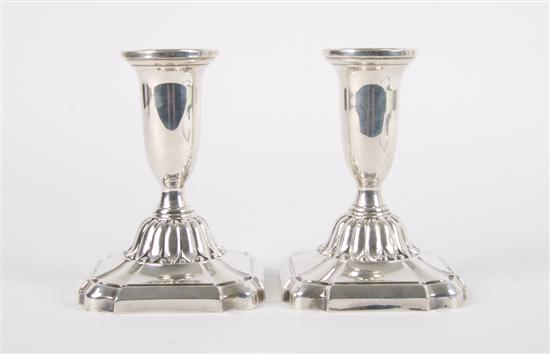 Appraisal: A Pair of American Sterling Silver Candlesticks Towle Height inches