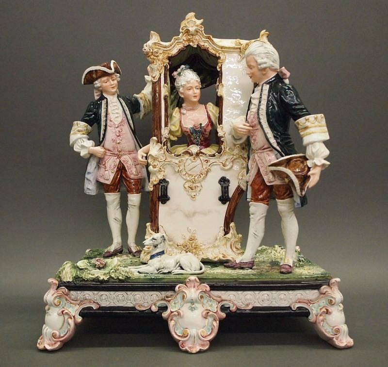 Appraisal: Continental figure group An early th century Italian porcelain figure