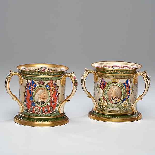 Appraisal: Copeland Queen Victoria Lord Nelson Commemorative Cups British early th