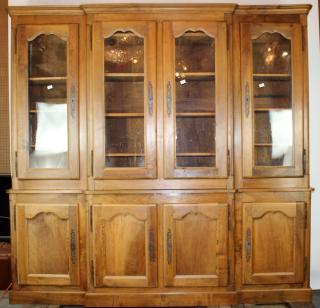 Appraisal: French Regency style bookcase in walnut French Regency style door