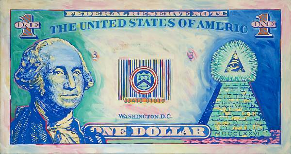 Appraisal: Robert Dowd American - One Dollar signed dated and inscribed