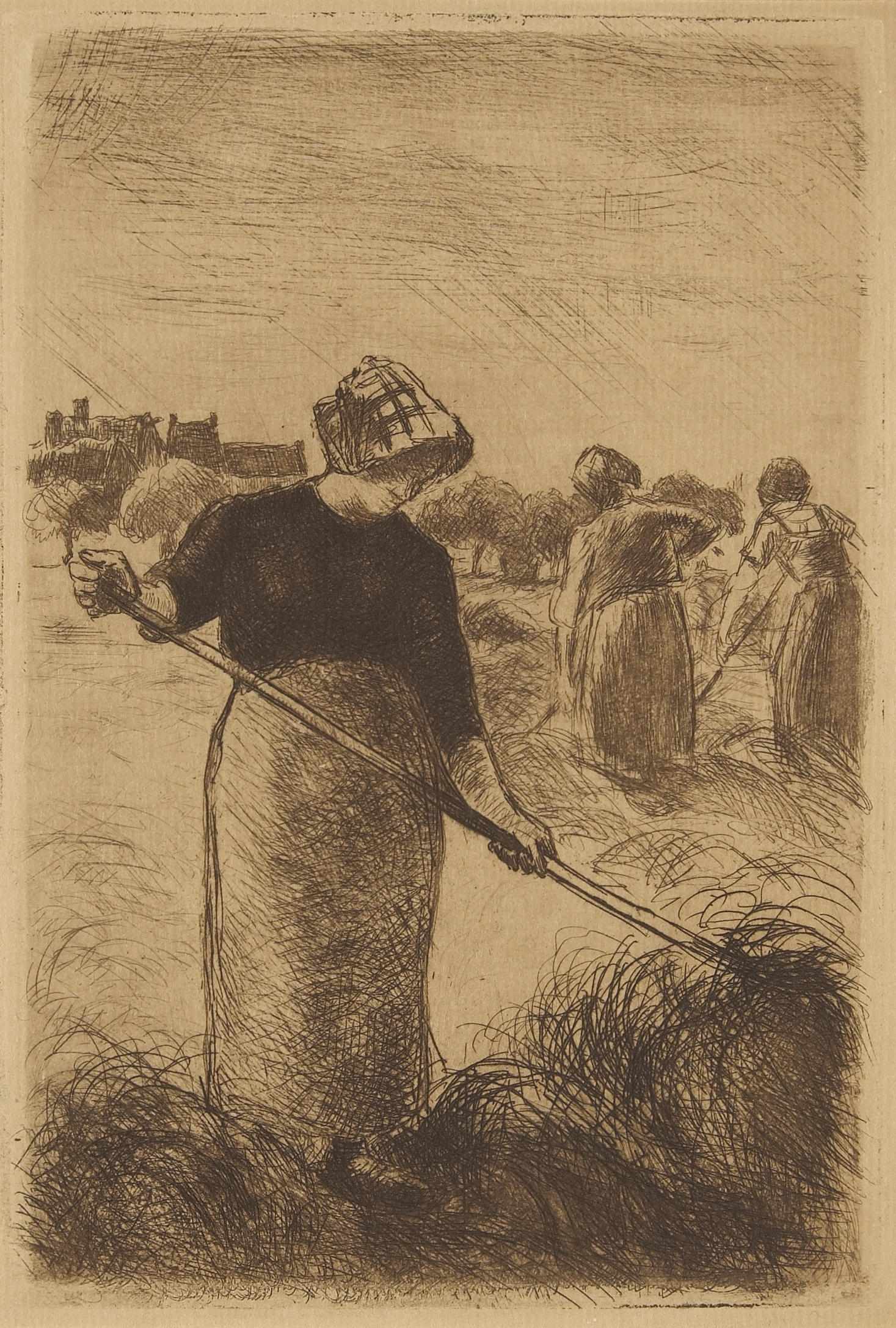 Appraisal: Camille Pissarro French - Les Faneuses D H Etching in