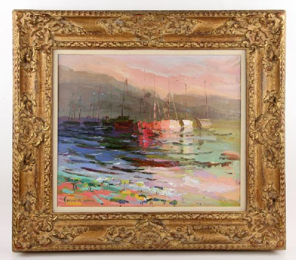 Appraisal: - Cherkas Sunset Boats O C Constantine Cherkas sunset boats