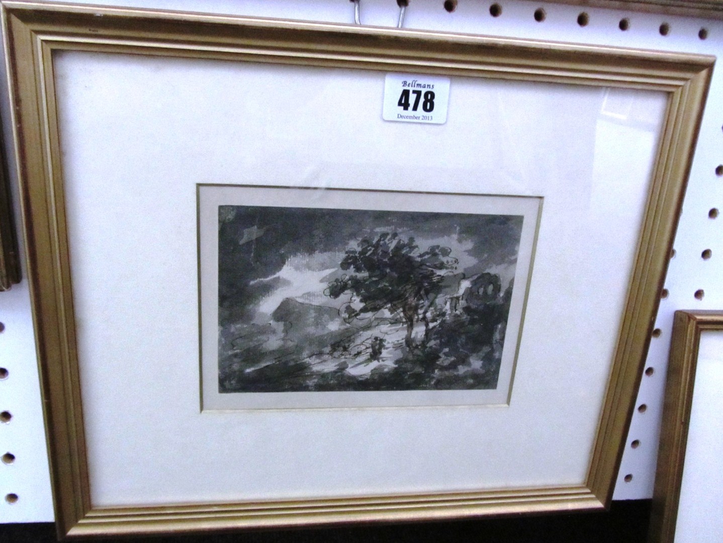 Appraisal: Sir George Beaumont Bt - Stormy landscape pen ink and