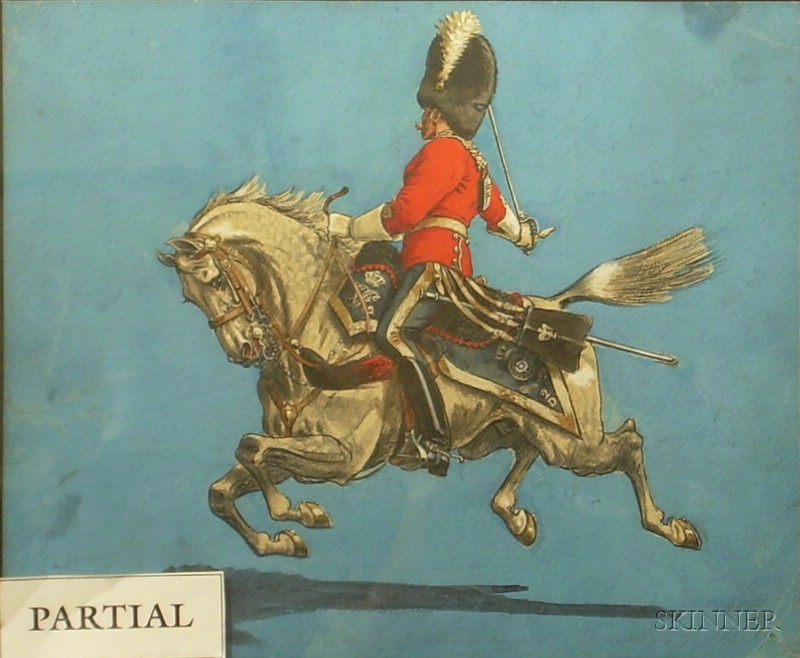 Appraisal: Four Framed Hand-colored Prints Depicting Military Figures unsigned figures identified