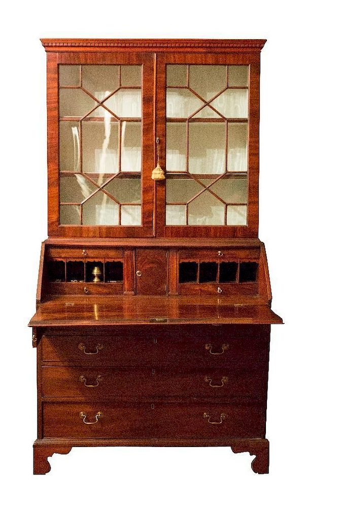 Appraisal: George III Secretary Bookcase George III Secretary Bookcase George III