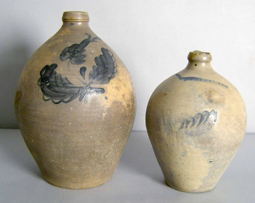 Appraisal: Two ovoid stoneware jugs th c one impressed N White