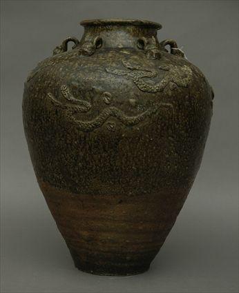 Appraisal: Chinese Brown-Glazed Wine Jug in x in