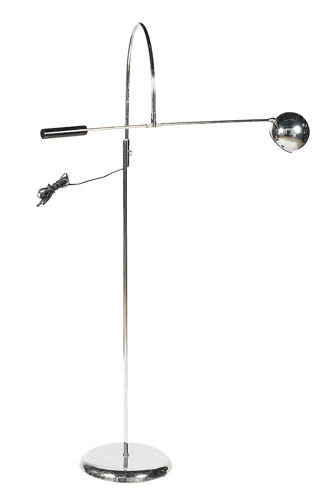 Appraisal: Robert Sonneman 'Orbiter' Floor Lamp Chrome 'Orbiter' adjustable 's floor