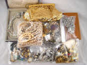 Appraisal: A quantity of costume jewellery including gilt metal belts marcasite