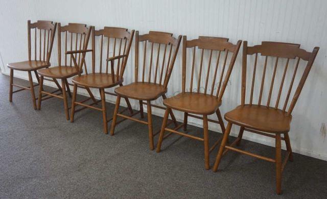 Appraisal: Canant Ball Mid Century Maple Dining Chair Set Produced by