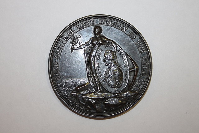 Appraisal: A BRONZE MEDALLION designed Rear Admiral Lord Nelson of the