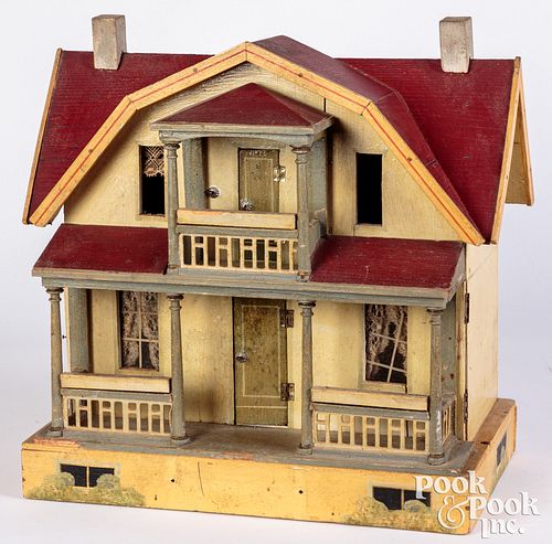 Appraisal: GOTTSCHALK RED ROOF TWO ROOM DOLLHOUSEGottschalk red roof two room