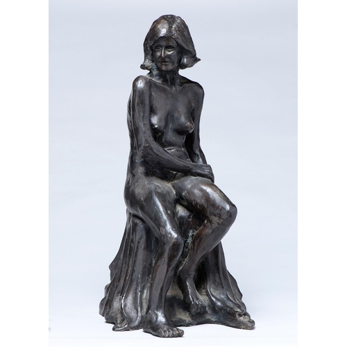 Appraisal: Peter James Wild - - Seated Female Nude bronze signed