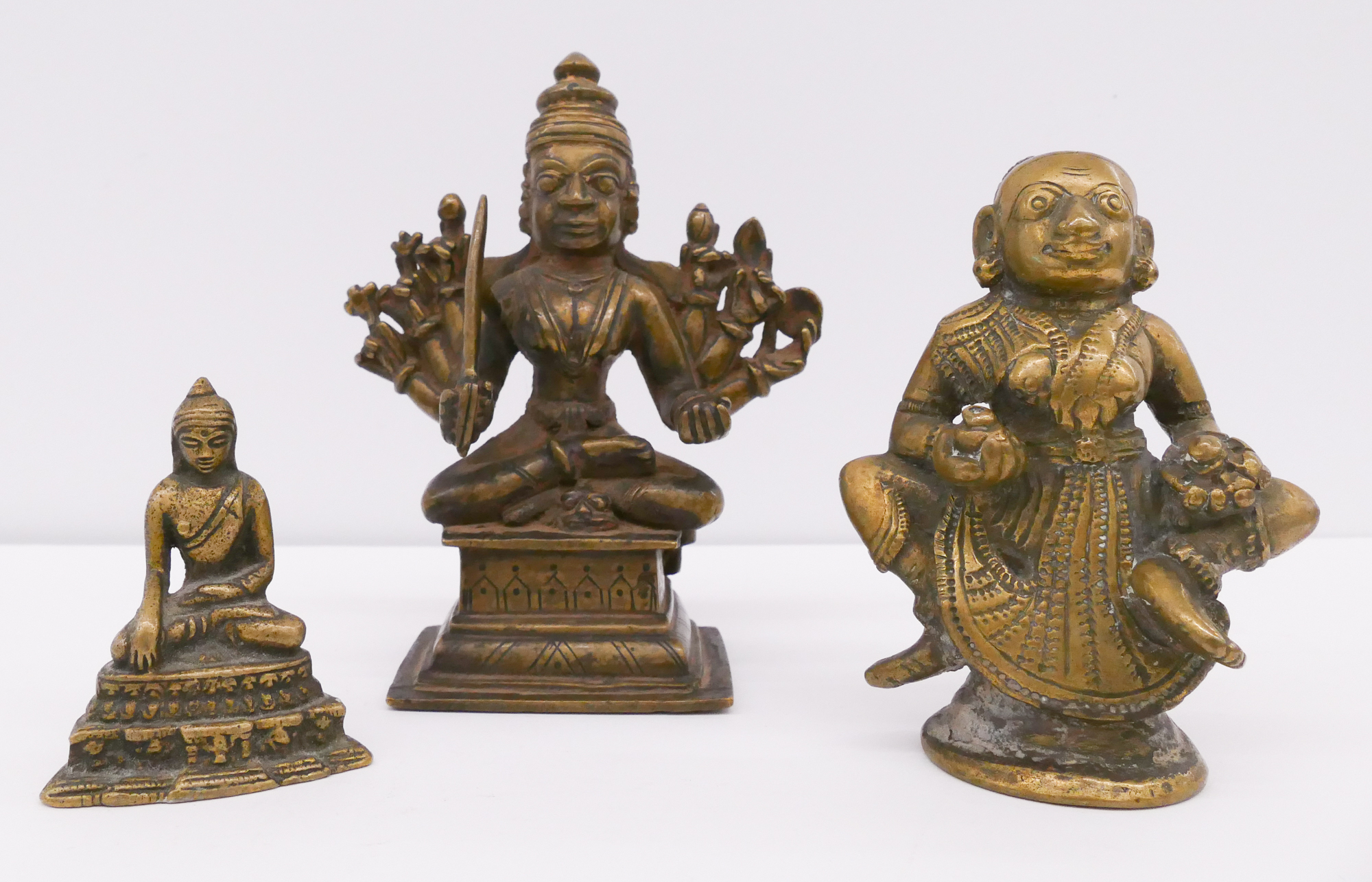 Appraisal: pc Old Bronze Indian Deities- '' to ''