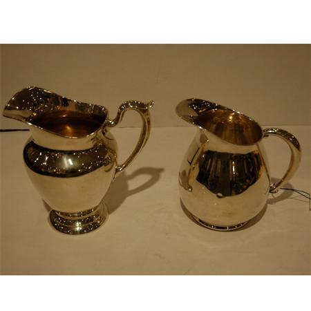 Appraisal: Gorham Sterling Silver Water Pitcher Together with a Fisher Sterling