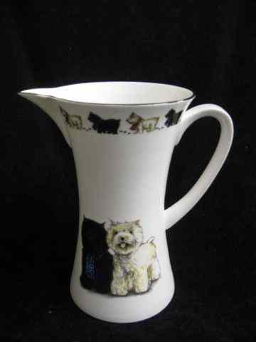 Appraisal: English Bone China Pitcher dog motif '' excellent