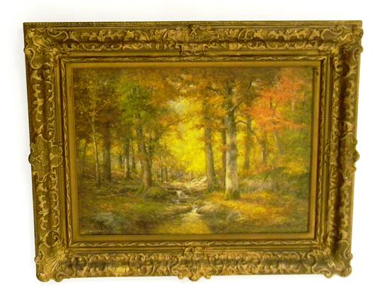 Appraisal: Daniel F Wentworth American - ''October in the Adirondack Wood''