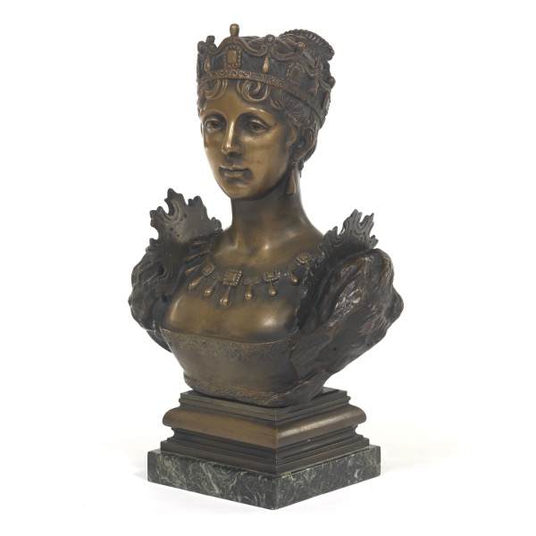 Appraisal: BRONZE BUST OF EMPRESS JOSEPHINE x x Bronze bust of