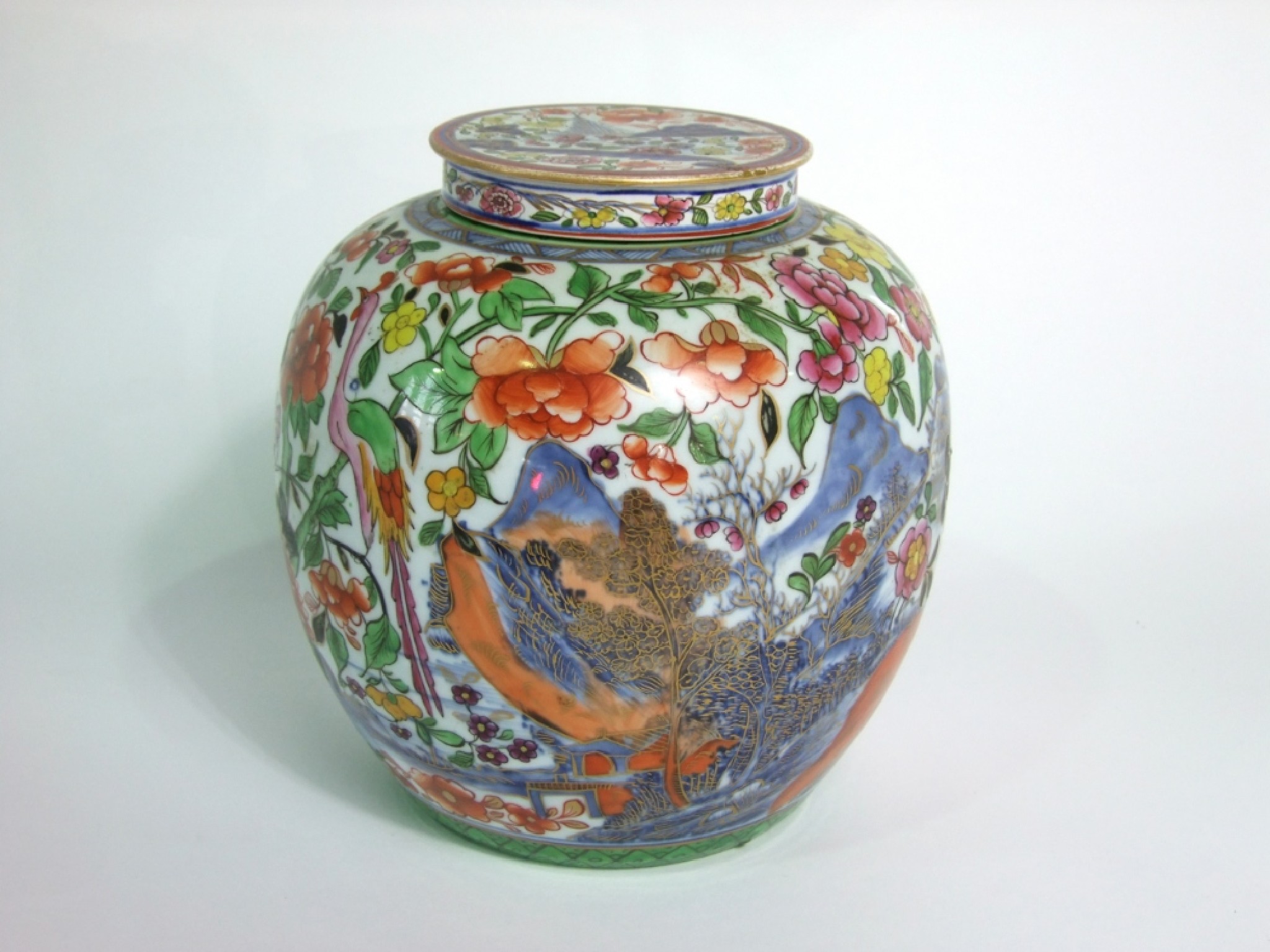 Appraisal: A th century oriental blue and white ginger jar and