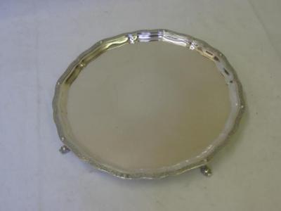 Appraisal: A SALVER of circular form the moulded rim with Celtic