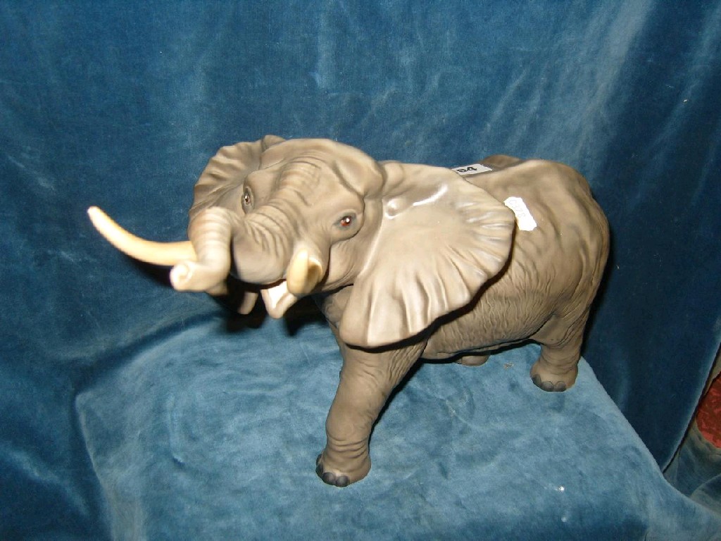 Appraisal: A Beswick matt glazed model of a standing elephant with