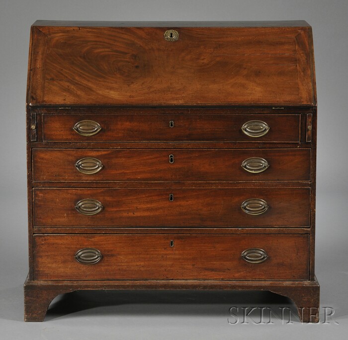 Appraisal: English Mahogany Slant-lid Desk early th century of typical form