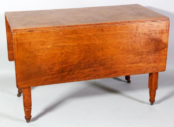 Appraisal: - th C Mahogany Drop Leaf Table th century mahogany