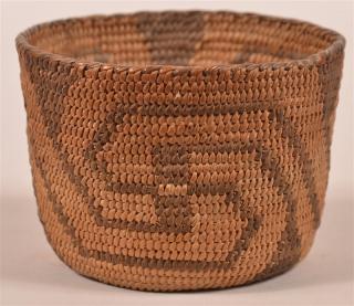 Appraisal: Antique Apache Indian Basket Designs worked in Devil's Claw Bark