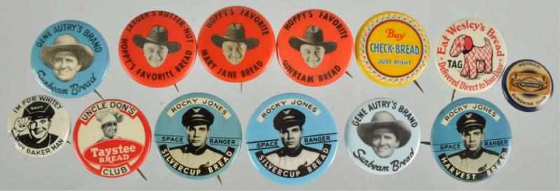 Appraisal: Lot of Early Character Pin Backs Description includes Gene Autry