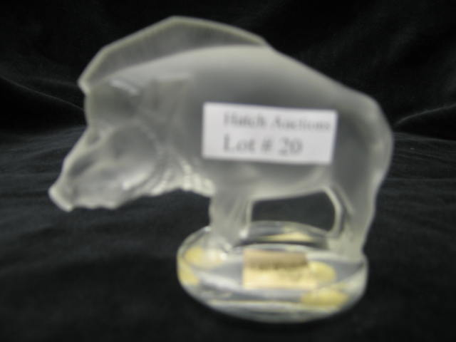 Appraisal: Lalique French Crystal Figurine of a Boar