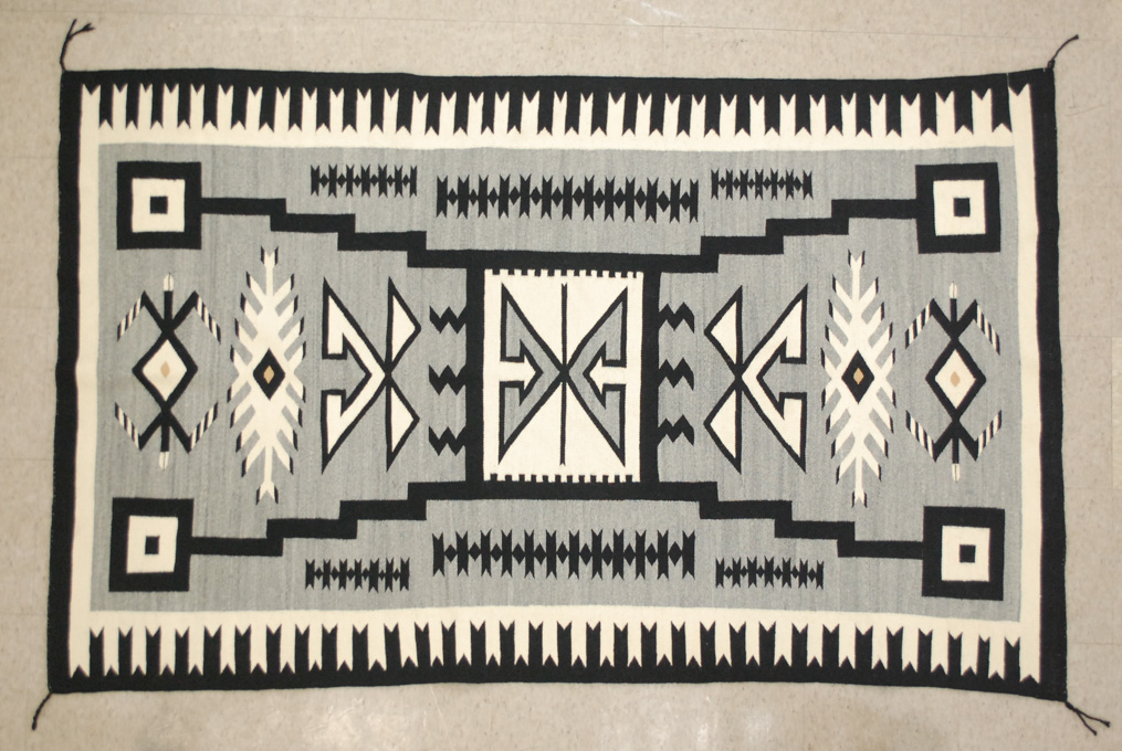 Appraisal: NAVAJO WEAVING storm pattern ' x '