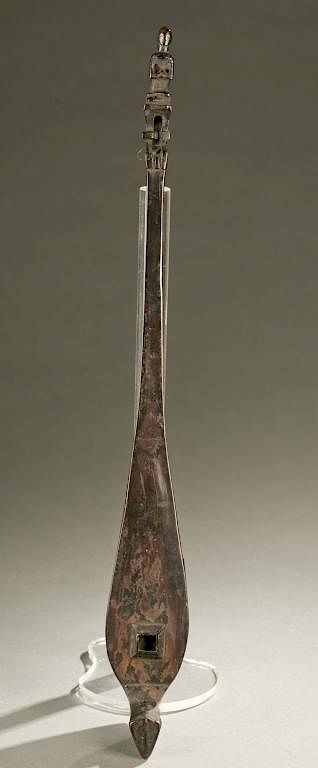 Appraisal: Batak harp with human shaped finial th th c A