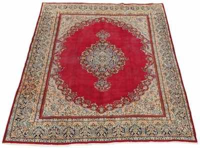 Appraisal: A Persian Kerman Carpet Apprx '- x '- Low wool