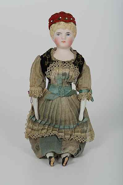 Appraisal: German Shoulder Head Folk Art Doll German ca - a