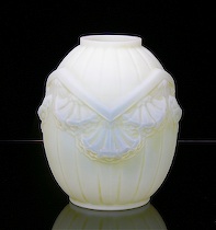 Appraisal: French Art Deco Vase Mold blown ovoid vase of light