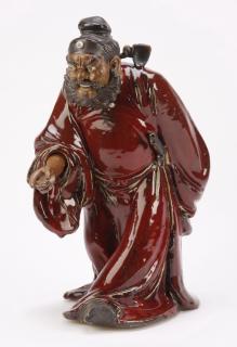 Appraisal: Chinese ceramic sculpture of Zhong Kui h Chinese ceramic sculpture